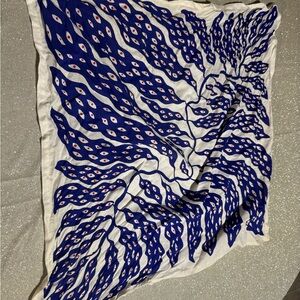 Lush Blue and White Patterned Fabric